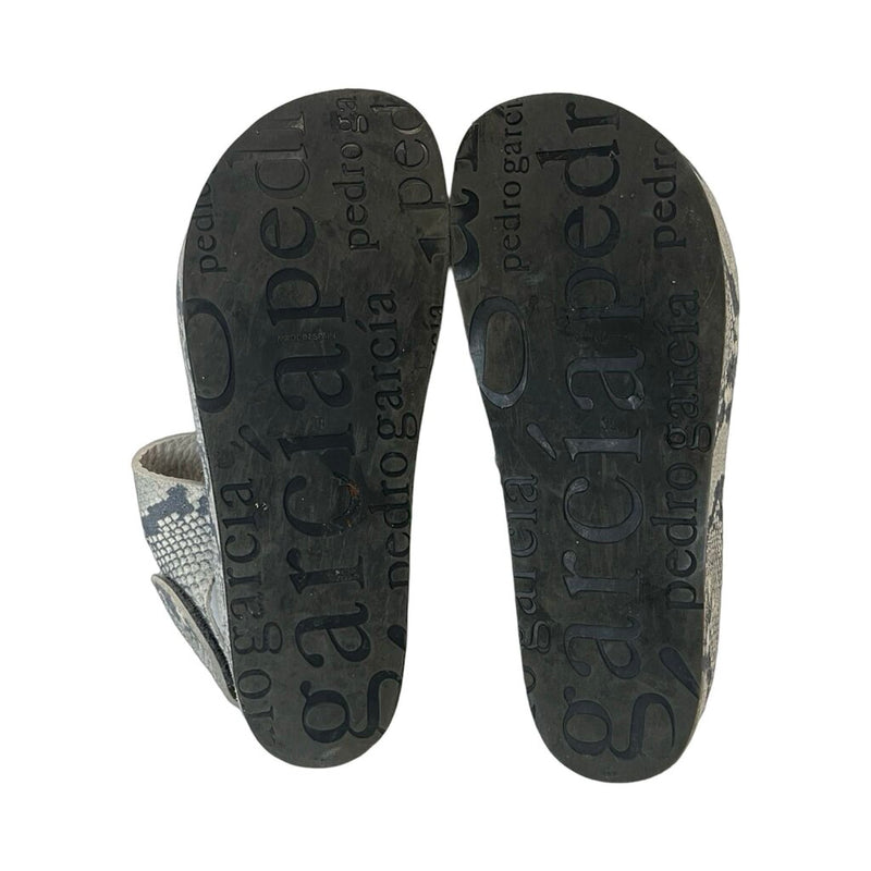 Pedro Garcia Snake Print Sandals - Size 39
