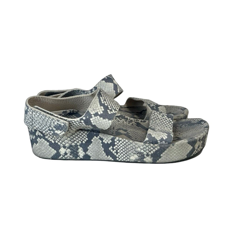 Pedro Garcia Snake Print Sandals - Size 39