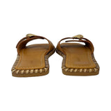 Farm Rio Brown Leather Square Toe Sandals - Size 9