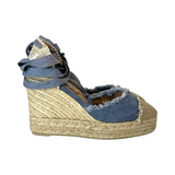 Castaner Denim Espadrille Wedges - Size 38