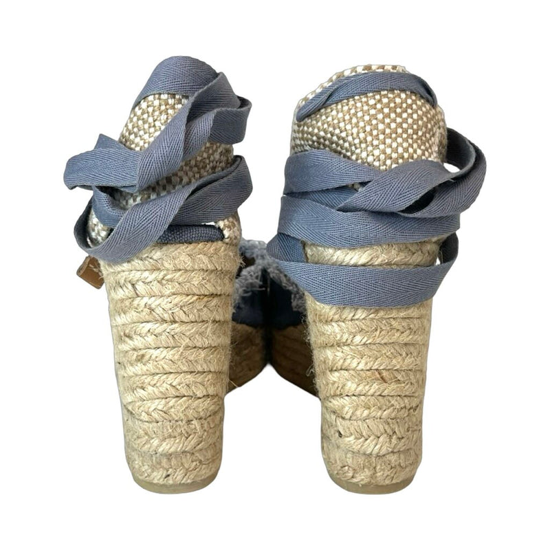Castaner Denim Espadrille Wedges - Size 38