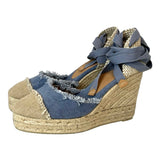 Castaner Denim Espadrille Wedges - Size 38