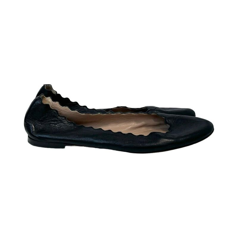Chloe Scalloped Ballet Flats - Size 37