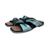 Antico Setificio Fiorentino Embroidered Velvet Slides - Size 36
