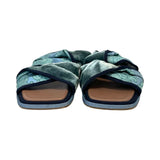 Antico Setificio Fiorentino Embroidered Velvet Slides - Size 36