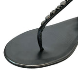 Chanel Leather T-Strap Sandals - Size 37.5