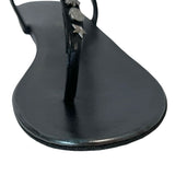 Chanel Leather T-Strap Sandals - Size 37.5