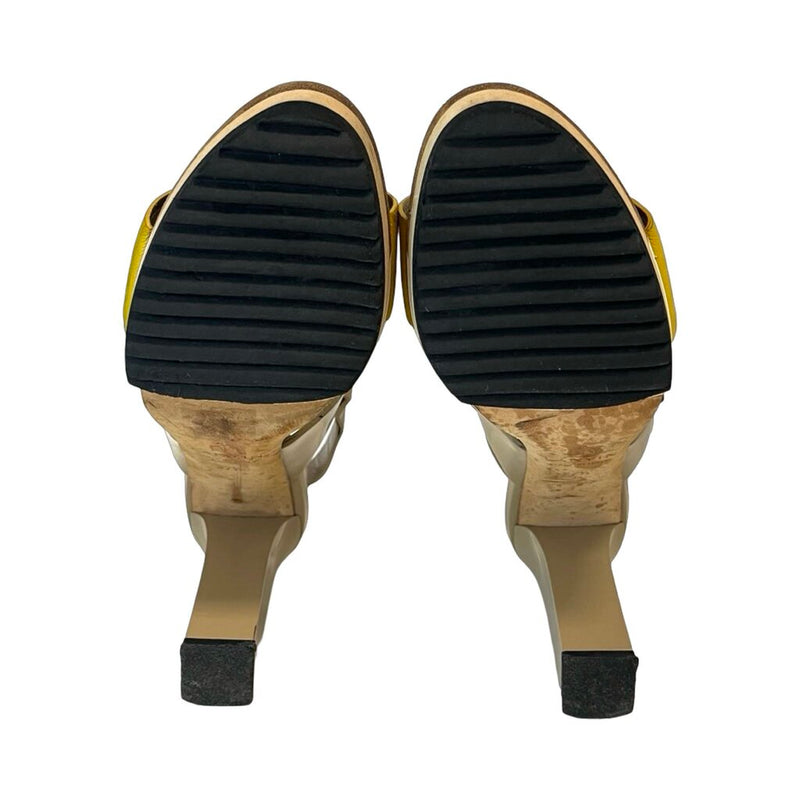 Lanvin Platform Leather Heels - Size 37.5