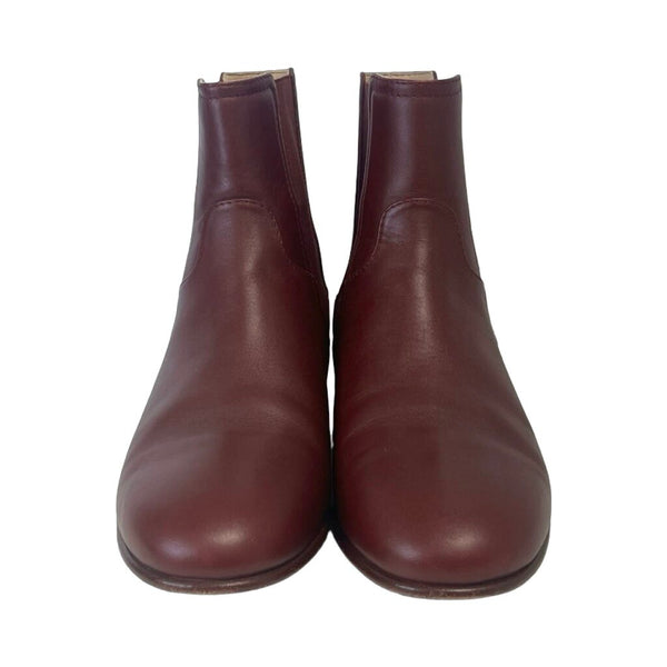 Chanel Burgundy Chelsea Boots - Size 38