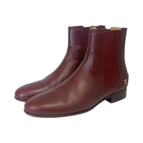 Chanel Burgundy Chelsea Boots - Size 38