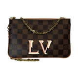 Louis Vuitton "Double Zip Pochette" Bag