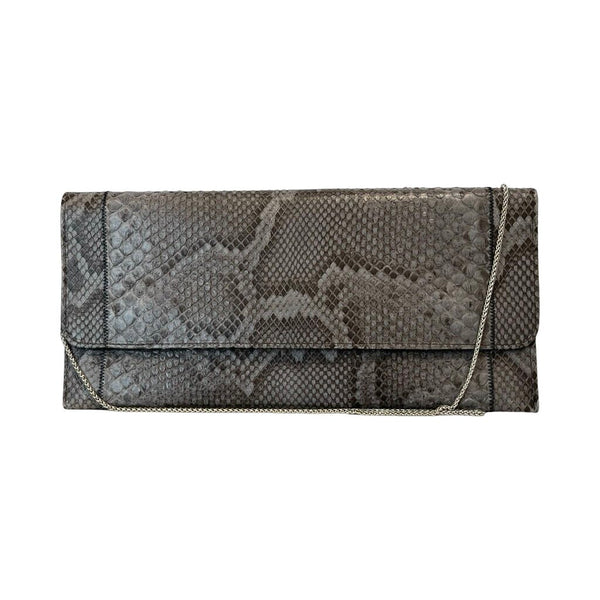 Carlos Falchi Snake Print Clutch Bag