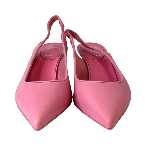 Christian Louboutin "Sporty Kate Red Sole Slingback Pumps" - Size 37.5 Size