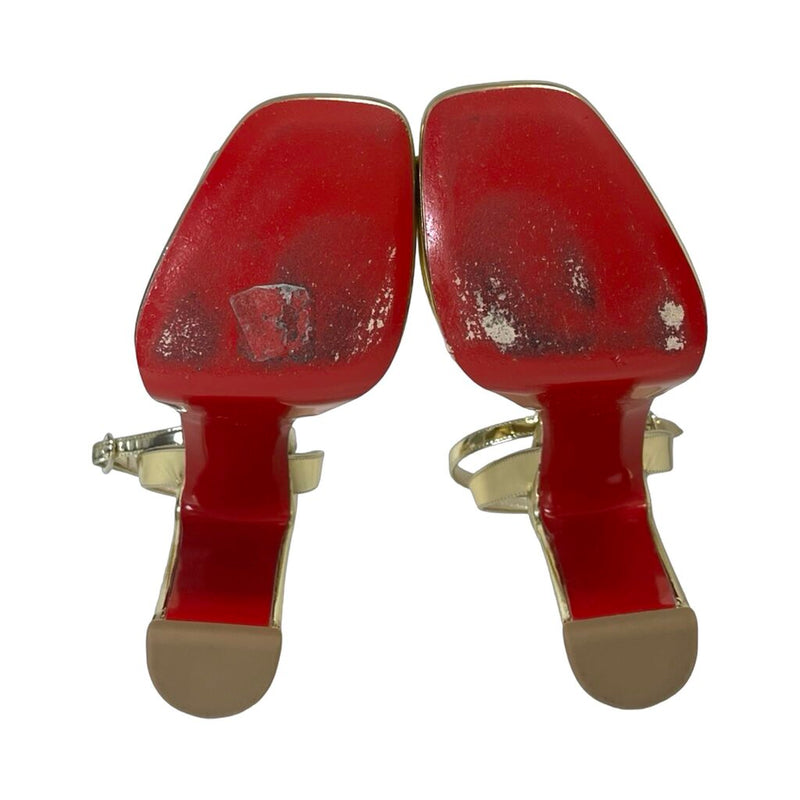 Christian Louboutin Metallic Platform Heels - Size 39