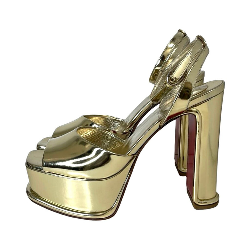 Christian Louboutin Metallic Platform Heels - Size 39