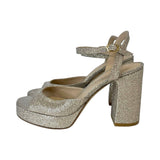 Stuart Weitzman Gold "Dayna II Platform" Heels - Size 7.5