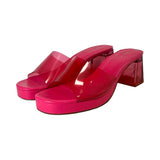 Larroude Platform PVC Heels - Size 9.5