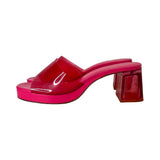 Larroude Platform PVC Heels - Size 9.5