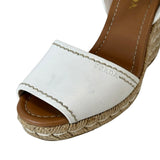 Prada Leather Espadrille Wedges - Size 39