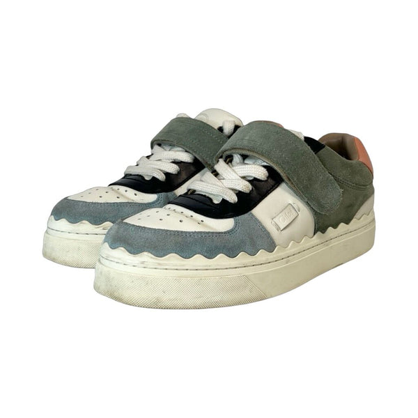 Chloe "Lauren Leather & Suede" Sneakers - Size 38