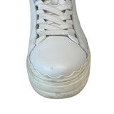 Chloe "Lauren Low-Top Leather Sneakers" - Size 38