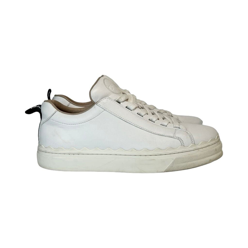 Chloe "Lauren Low-Top Leather Sneakers" - Size 38