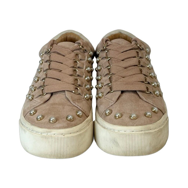 Joie Faux Pearl Embellished Sneakers - Size 36