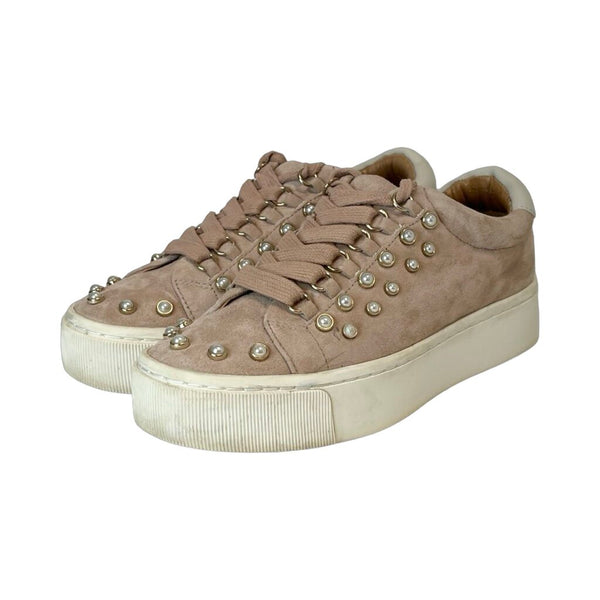 Joie Faux Pearl Embellished Sneakers - Size 36