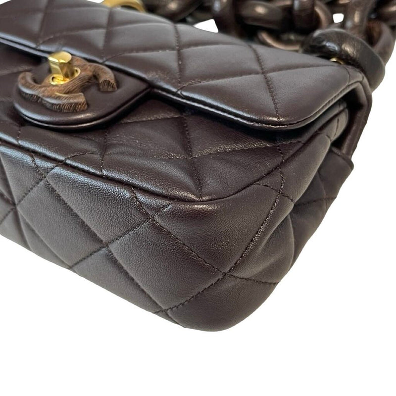 Chanel "Mini Wenge Wood Flap Bag"
