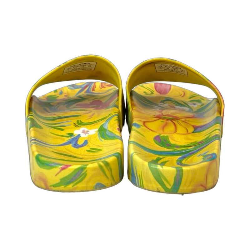 Balenciaga "Floral Pool Slides" - Size 11