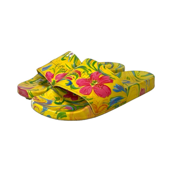 Balenciaga "Floral Pool Slides" - Size 11