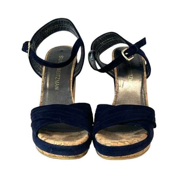 Stuart Weitzman "Minky" Suede Wedges - Size 7
