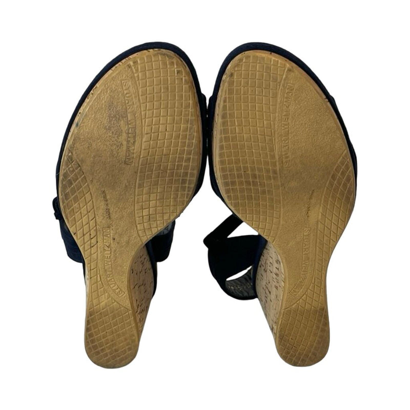 Stuart Weitzman "Minky" Suede Wedges - Size 7