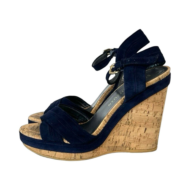 Stuart Weitzman "Minky" Suede Wedges - Size 7