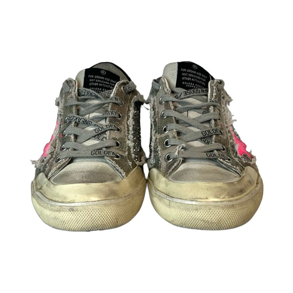 Golden Goose Glitter "Super-Star" Sneakers - Size 38