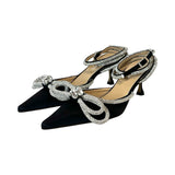 Mach & Mach Crystal Bow Kitten Heels - Size 37.5