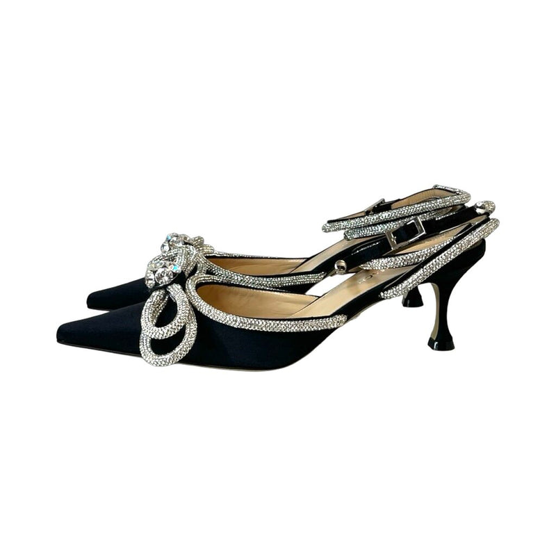 Mach & Mach Crystal Bow Kitten Heels - Size 37.5
