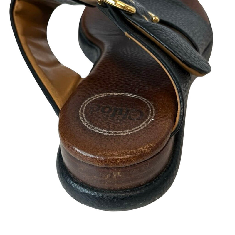 Chloe Leather Sandals - Size 39