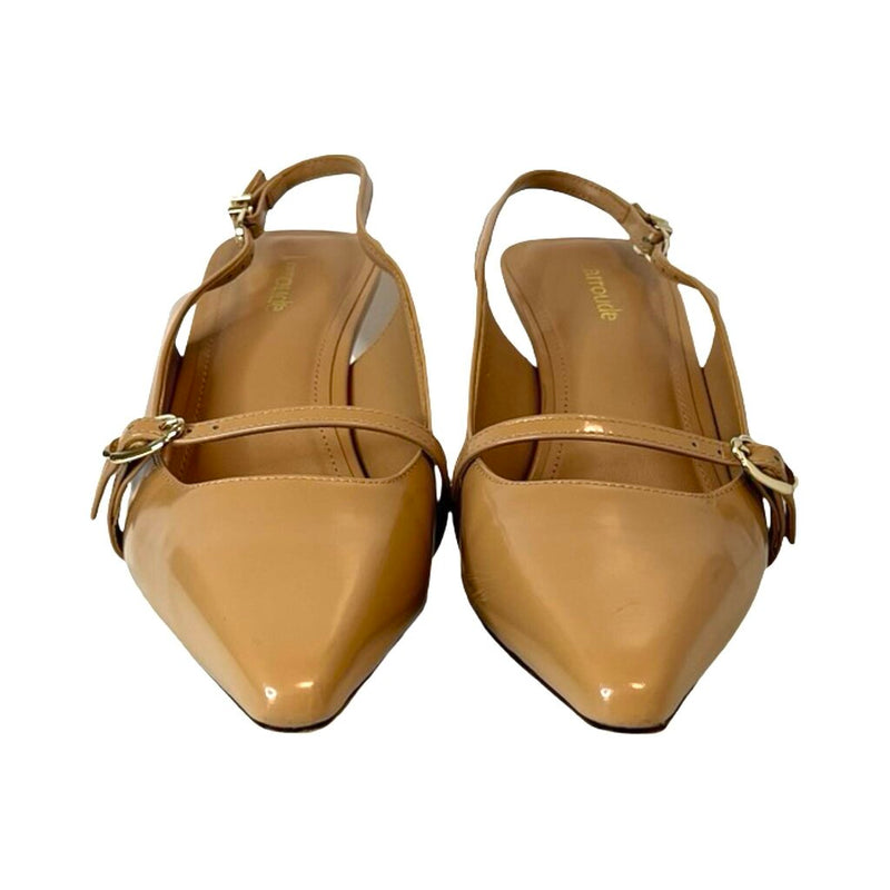 Larroude Nude Slingback Heels - Size 8.5