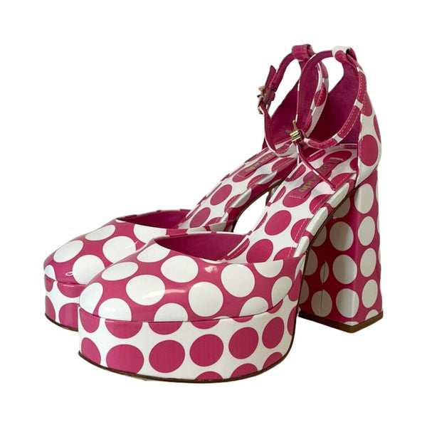 Larroude "Ari Polka Dot Platform Pumps" - Size 7.5