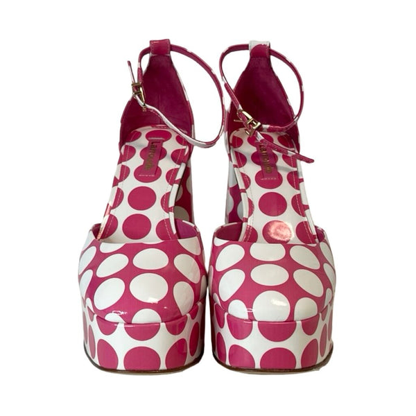 Larroude "Ari Polka Dot Platform Pumps" - Size 7.5