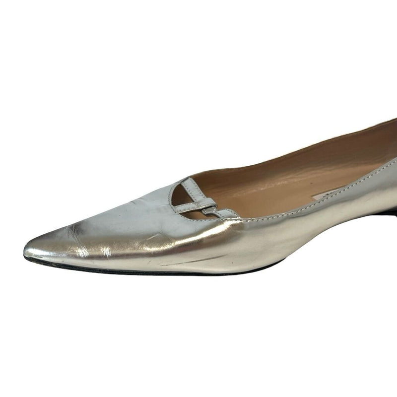 Manolo Blahnik Metallic Flats - Size 38