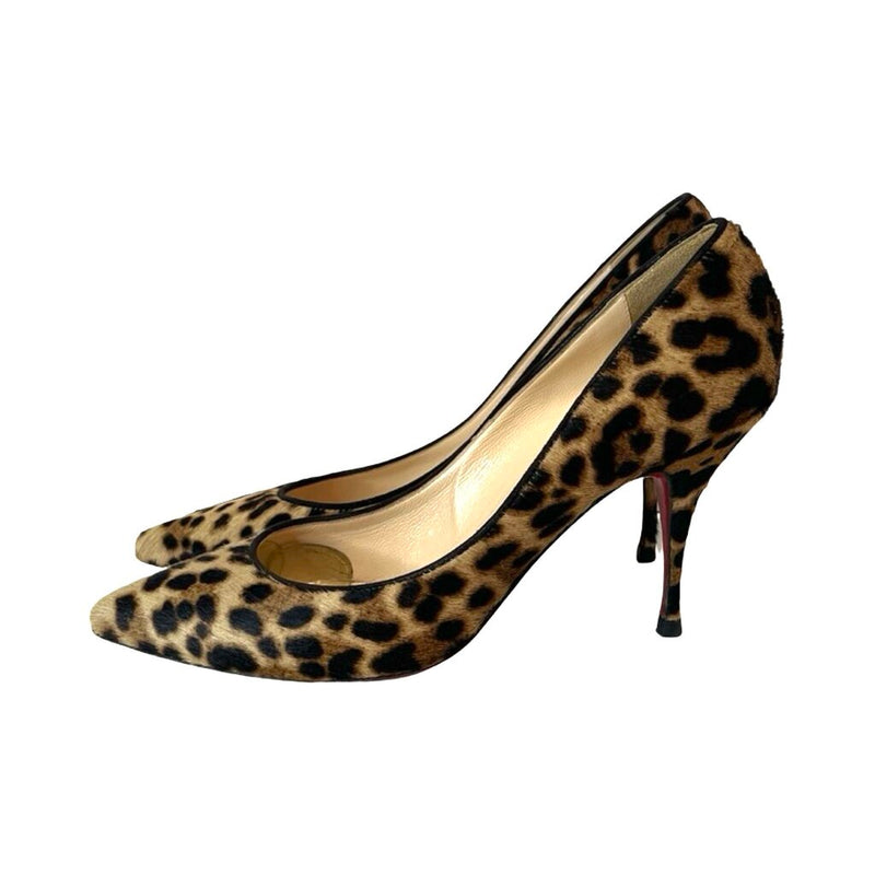 Christian Louboutin Leopard Print Heels - Size 38.5