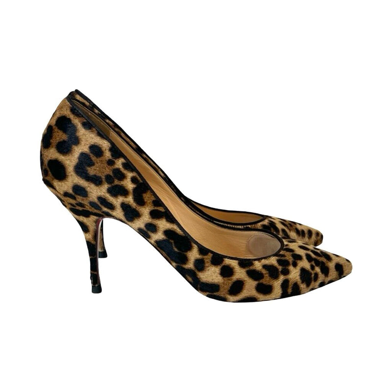 Christian Louboutin Leopard Print Heels - Size 38.5