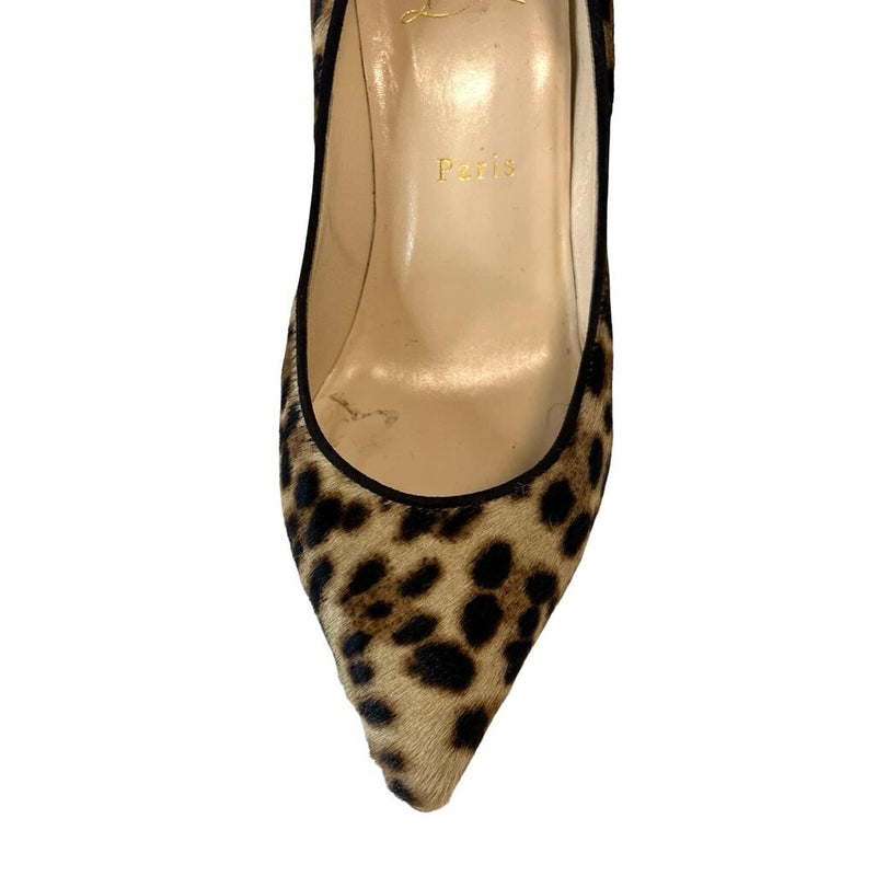 Christian Louboutin Leopard Print Heels - Size 38.5