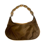 Prada "Tessuto" Wood Link Shoulder Bag