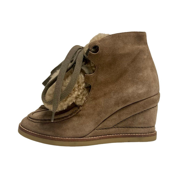 Chloe "Peggy" Wedge Ankle Boots - Size 36
