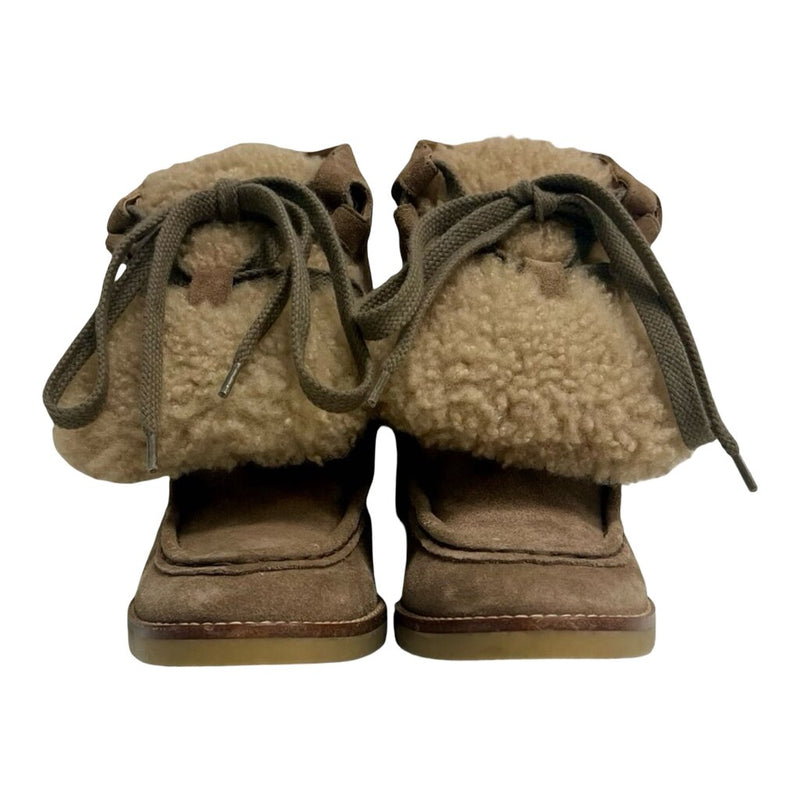 Chloe "Peggy" Wedge Ankle Boots - Size 36