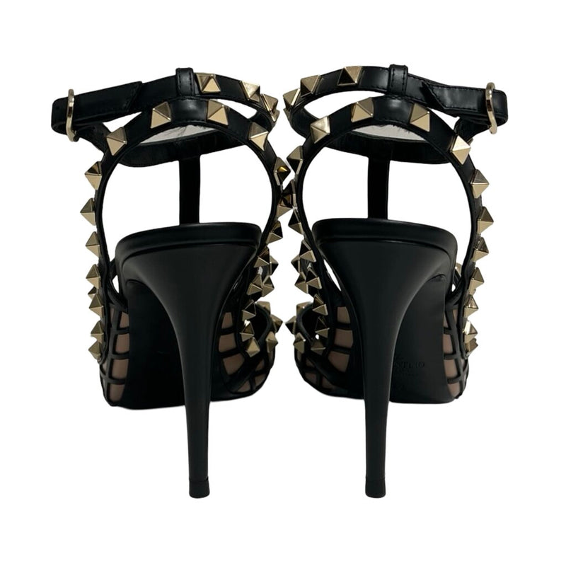 Valentino "Calfskin Nappa Boudoir Rockstud Caged Pumps" - Size 40
