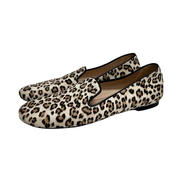 Stuart Weitzman Ponyhair Animal Print Loafers - Size 6.5